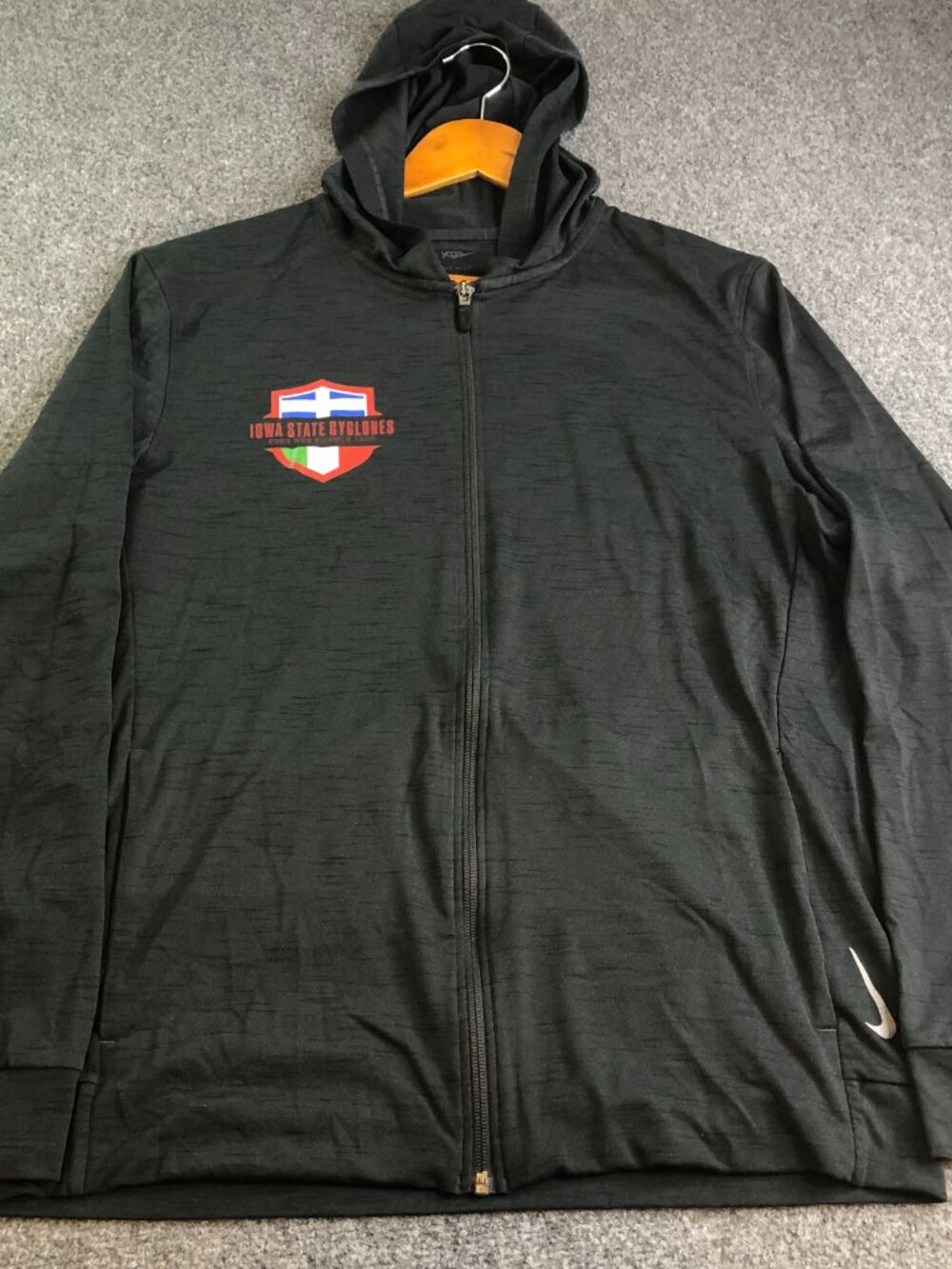Nike Yoga University of Iowa State Cyclones Hoodie Mens XL Gray Full Zip - Picture 4 of 12